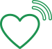 Ícone coração com wifi